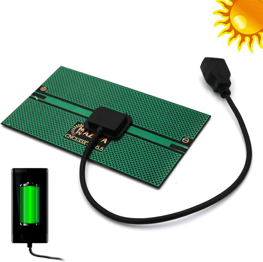 PUCHEN 300mA Portable Solar Phone Charger | 5.5V USB Solar Panel with 24% Efficiency | Waterproof & Lightweight | Compatible with Smartphones, Tablets & Small USB Devices