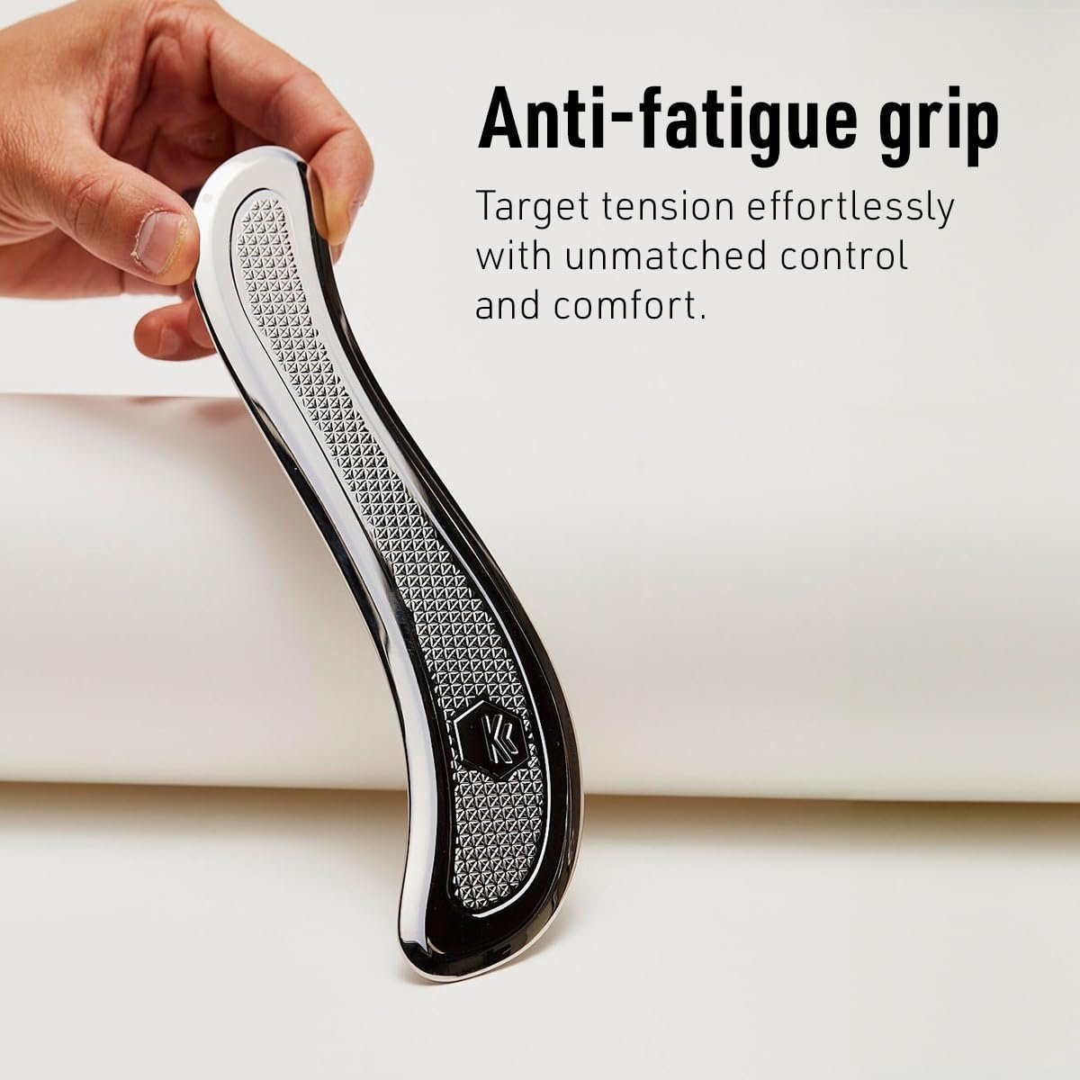 Sidekick Echo Muscle Scraper - Steel Gua Sha Tool w/Patented Textured Grip – Full Kit Included – Designed for IASTM to Relieve Neck, Shoulder, Back and Muscle Pain