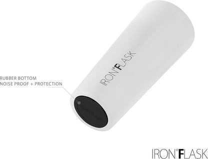 IRON °FLASK Classic Tumbler - 2 Lids, Vacuum Insulated Stainless Steel Water Bottle, Double Walled, Drinking cup, Thermos Travel Mug (Pearl, 24 oz Solid Lid)