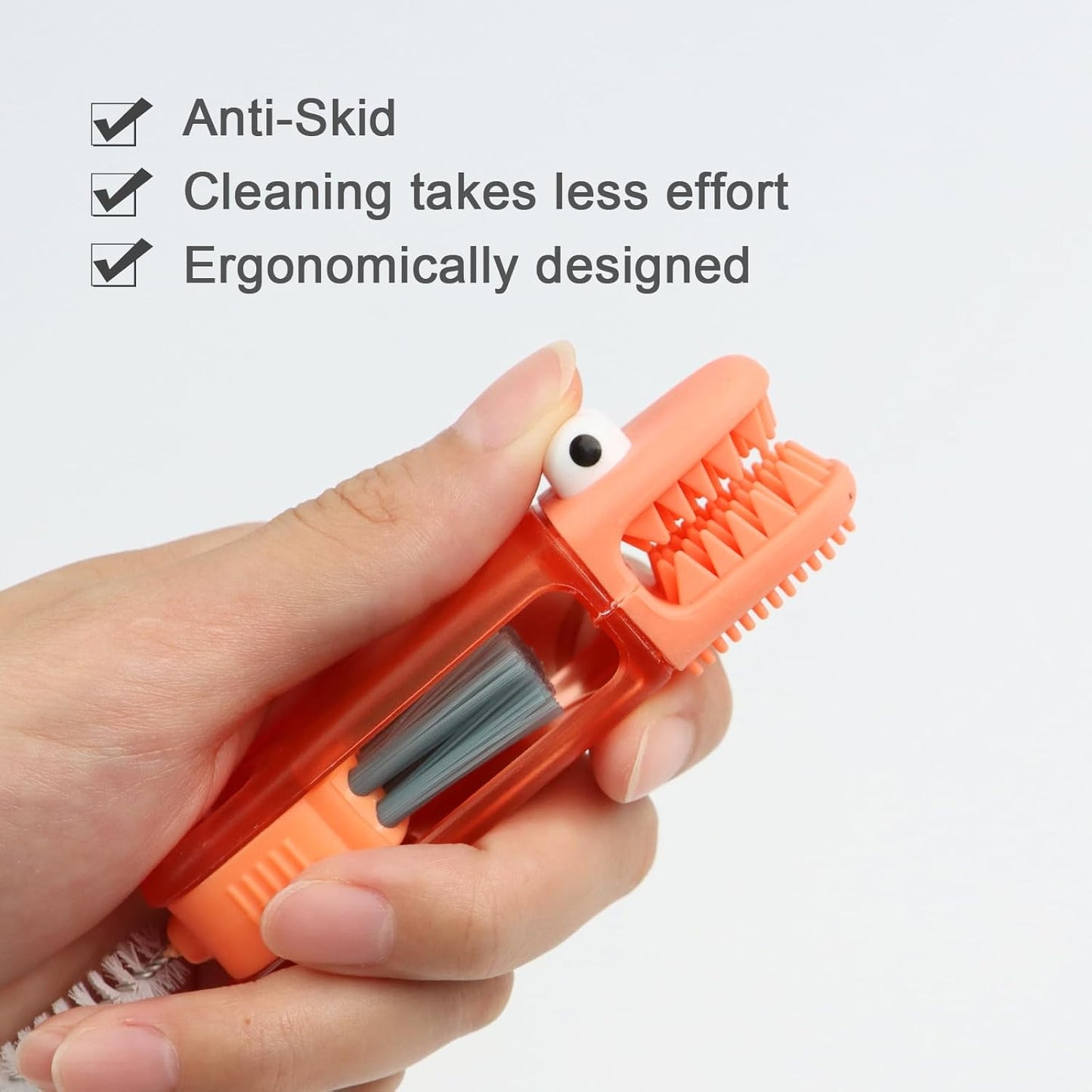 ASSRECT 4 in 1 Cup Lid Cleaning Brush 3pcs Multifunctional Cleaning Brush Portable Crevice Cleaning Brush Set for Bottle Gap Tight Spaces Cup Essential Cleaning Tools for Home Kitchen