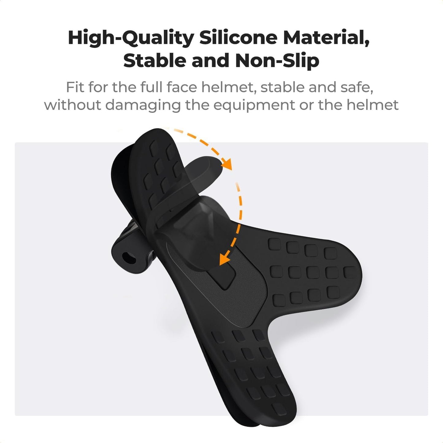 K&F Concept Action Camera Motorcycle Dirt Bike Helmet Chin Strap Mount, Helmet Holder Mounting Attachment for GoPro Hero 13/12/11/10/9/8/7/6/5/4/DJI Osmo Action 5Pro/4/3/Insta360 X5/X4/X3