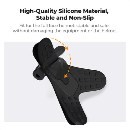 K&F Concept Action Camera Motorcycle Dirt Bike Helmet Chin Strap Mount, Helmet Holder Mounting Attachment for GoPro Hero 13/12/11/10/9/8/7/6/5/4/DJI Osmo Action 5Pro/4/3/Insta360 X5/X4/X3
