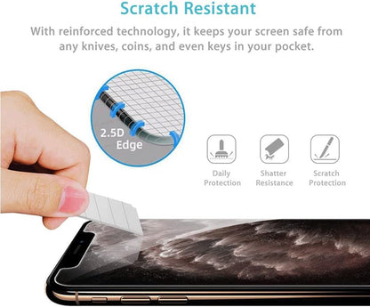 FZZSZS Case for ZTE Optus X Pro 5G (6.52") + Screen Protector Tempered Glass,Soft Gel TPU Silicone Protection Cover with Red Kickstand 360 Ring Holder Black Phone Case