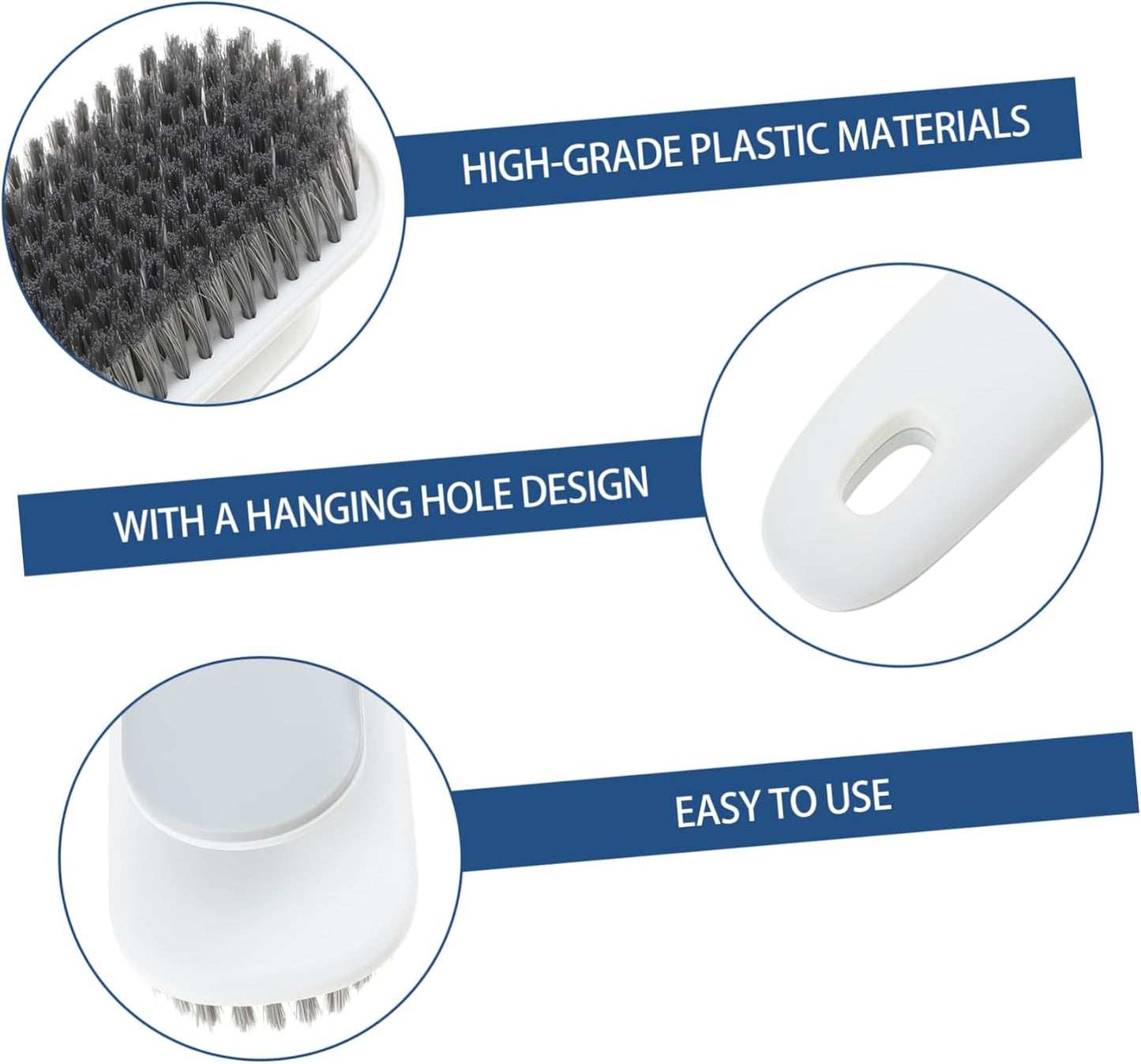 SEWOART Daily Cleaning Essential Multi-Purpose Brush Set Shoe Cleaning Kit Laundry Brush Soft Bristles