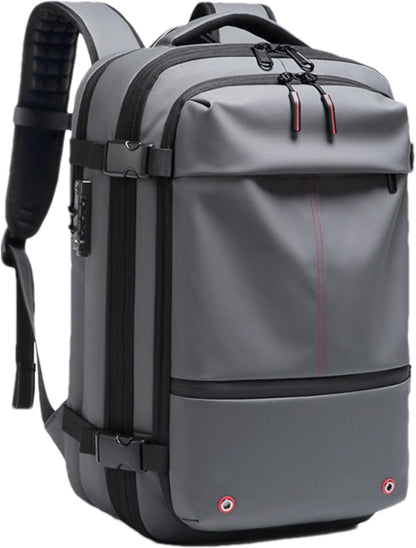 Vacuum Backpack – Anti-Theft Travel Bag | Waterproof Luggage Pack With Password Lock, Expandable 60L Volume, Air Compression Organizer, Dry Wet Divider, Outdoor Gear For Hiking & Business Trips
