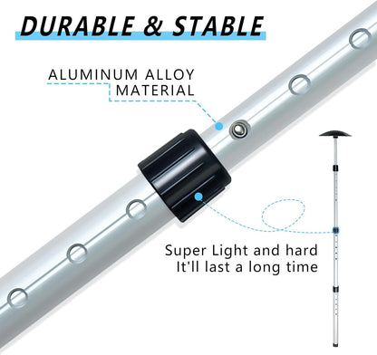 ZephyrCraft Golf Travel Bag Support Rod - Aluminum Adjustable 4 Telescoping Section, Golf Club Bag Accessories Support System with 5 Paragraph Adjustment for Ultimate Protection