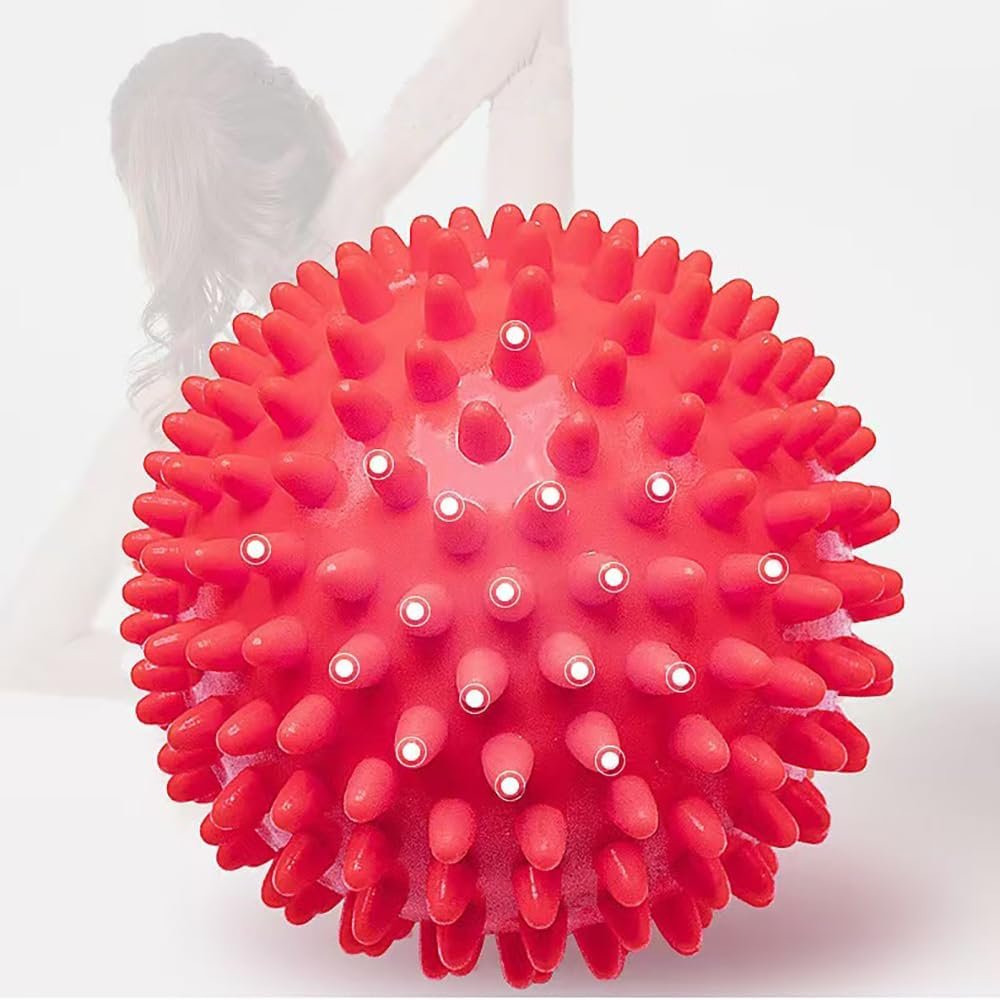 Spiky Massage Ball for Feet – Plantar Fasciitis Relief, Full Body Trigger Point Therapy, Muscle Recovery, and Pain Relief – Pack of 2 (Blue & Red)