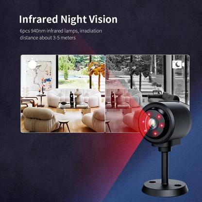 1080p Security Camera (2.4G Only), Small Indoor Camera, WiFi Wireless, Night Vision, Motion Detection, Nanny Cams Wireless with Cell Phone App and Sound for Home Baby Pet Monitoring