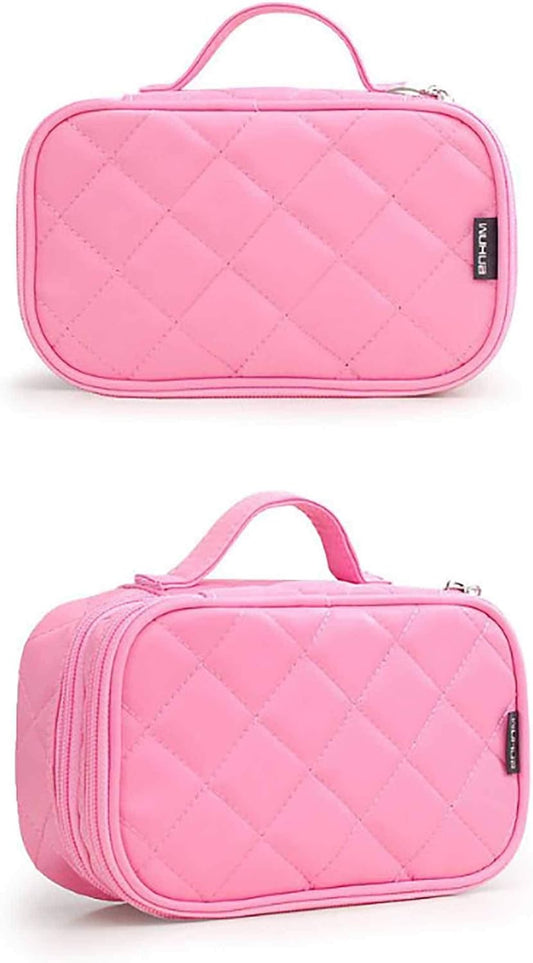 Make-up Bag for Cosmos Make-Up Case Make-Up Organiser for Travelling Dividers W204, pink