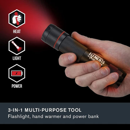 Celestron – Elements ThermoTorch 3 Astro Red – Lithium-Ion Battery Red LED Flashlight – 3-in-1 Tactical Flashlight – Ergonomic Hand Warmer and USB Power Bank – Rechargeable Flashlight