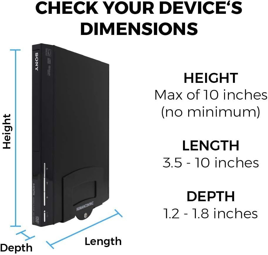 HumanCentric Adjustable Small Device Wall Mount DVD Players, Cable Boxes, Streaming Media Devices Small