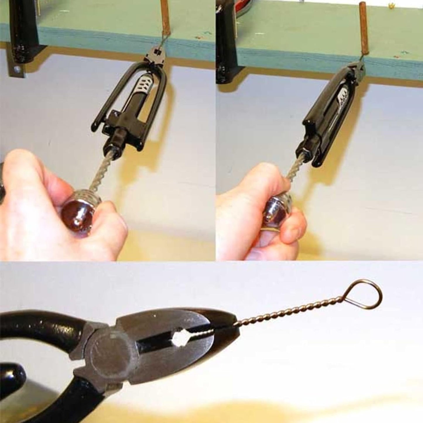 270mm/10.63in Safety Wire Twist Pliers Steel Alloy Wire Twisting Tool Lock Wire Pliers with Spring Return and Heavy Duty Locking Jaws for Aircraft Machinery Vehicles