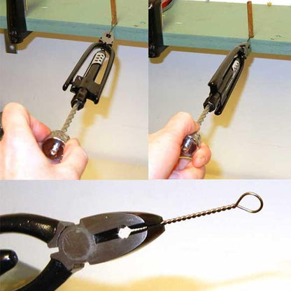 270mm/10.63in Safety Wire Twist Pliers Steel Alloy Wire Twisting Tool Lock Wire Pliers with Spring Return and Heavy Duty Locking Jaws for Aircraft Machinery Vehicles