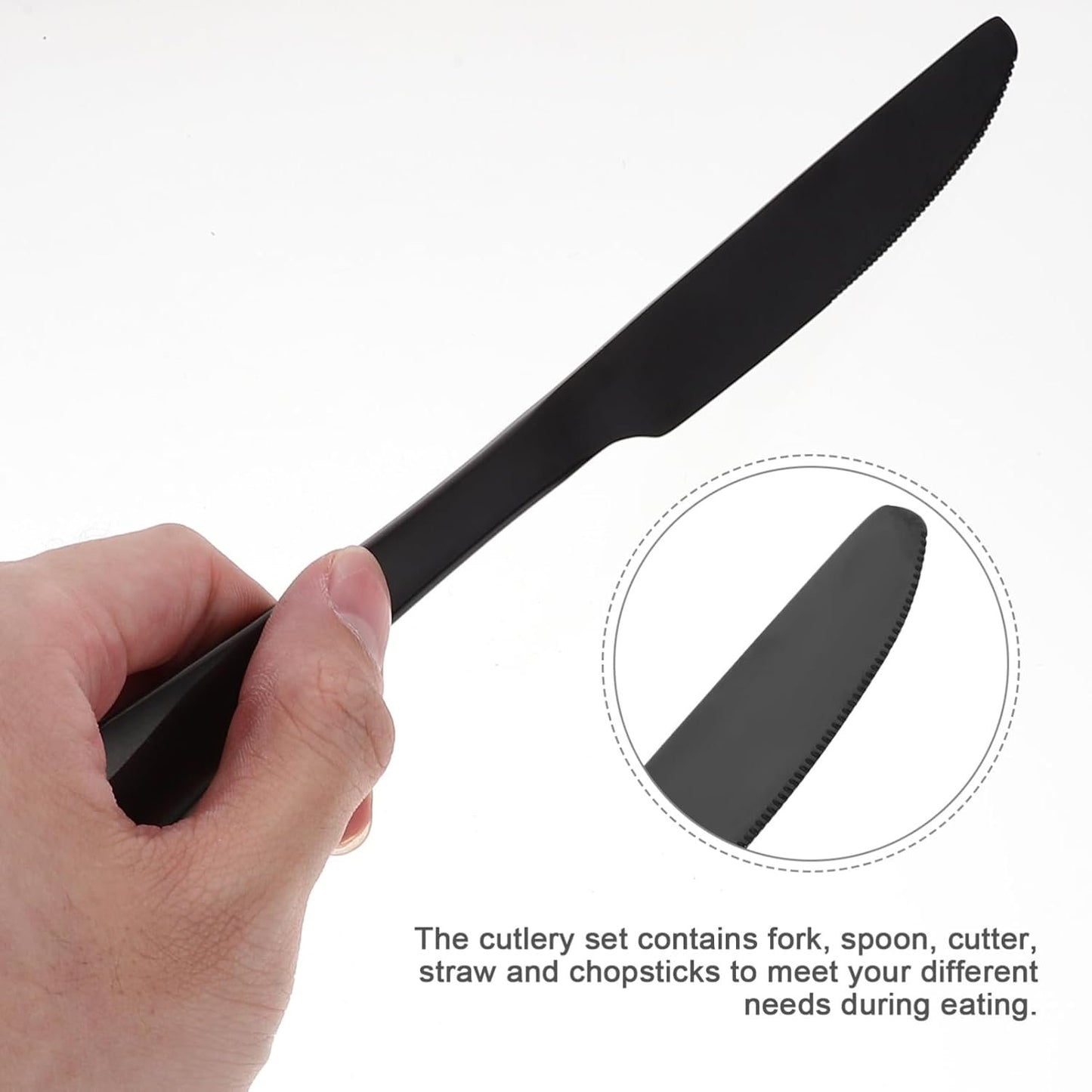 PRETYZOOM 2 Set Gadget stoviglie cannucce di Cucchiaio divisori per cassetti Bacchette Coltelli forchette cucchiai Posate Utensili da Cucina Acciaio Inossidabile Black