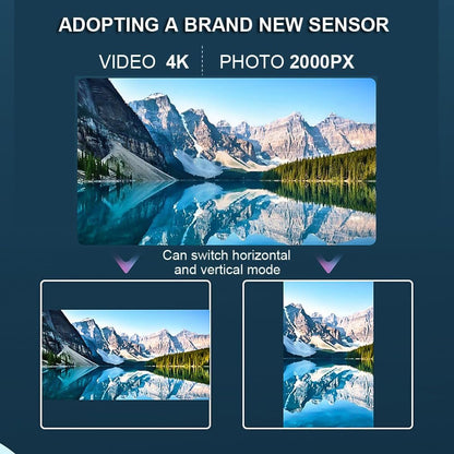 XRC TECH Camcorder 4K Head Mounted Action Camera Wearable Video Camera Anti-Shake Recorder WiFi Hands-Off Camera IP65 Waterproof Webcam