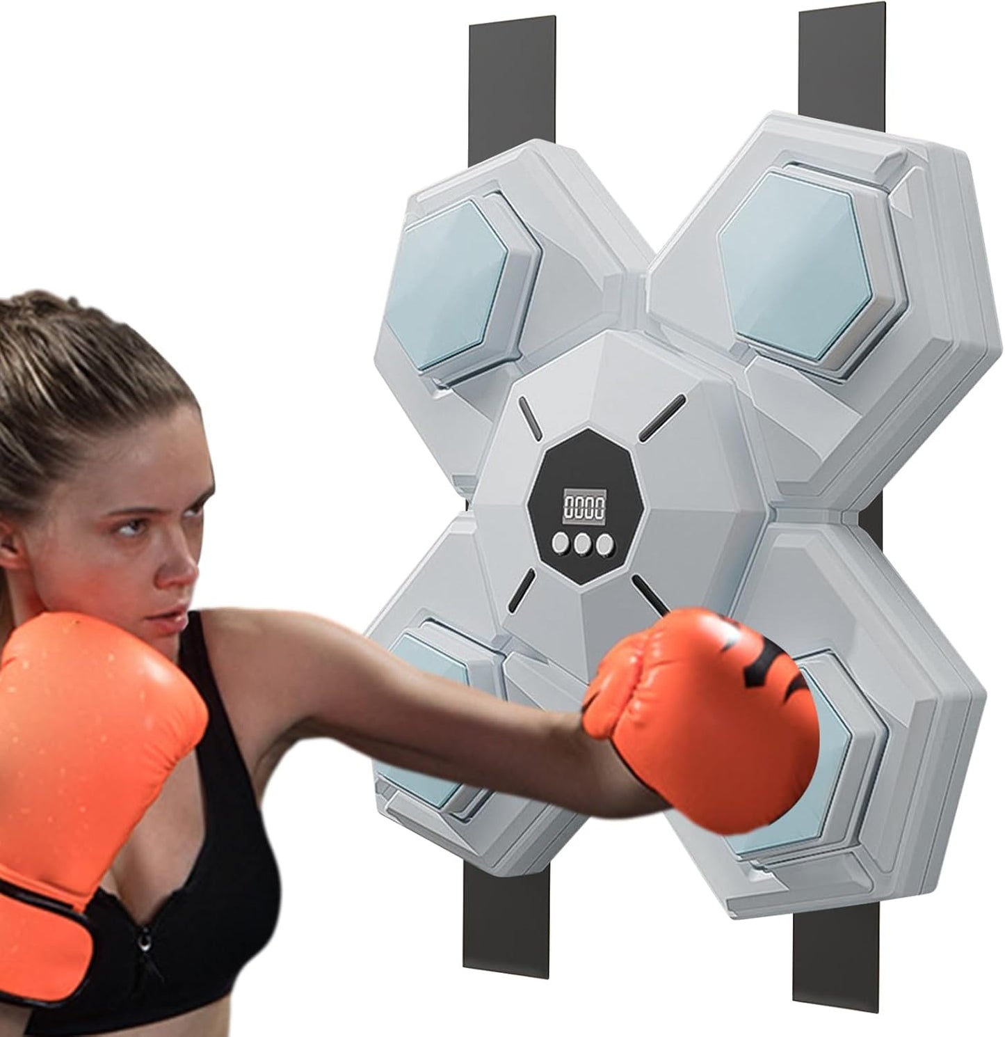 Boxing Music Machine, Wall Mounted Trainer, Portable Workout Equipment, Rhythm Training Function, Indoor Fitness Gear, Compact Size, for Home Gym Boxing Practice