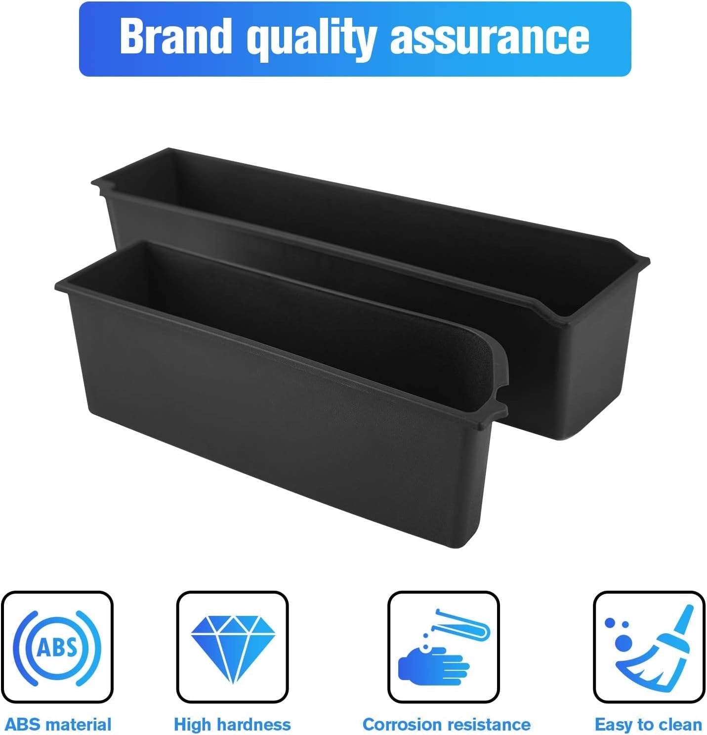 LitMiRaCle Trunk Storage Tray Organizers Rear Cargo Side Box is Applicable to Ford Bronco 2021 2022 2023 4 Door, Trunk Storage Box, Internal Accessories, Black Matte Finish