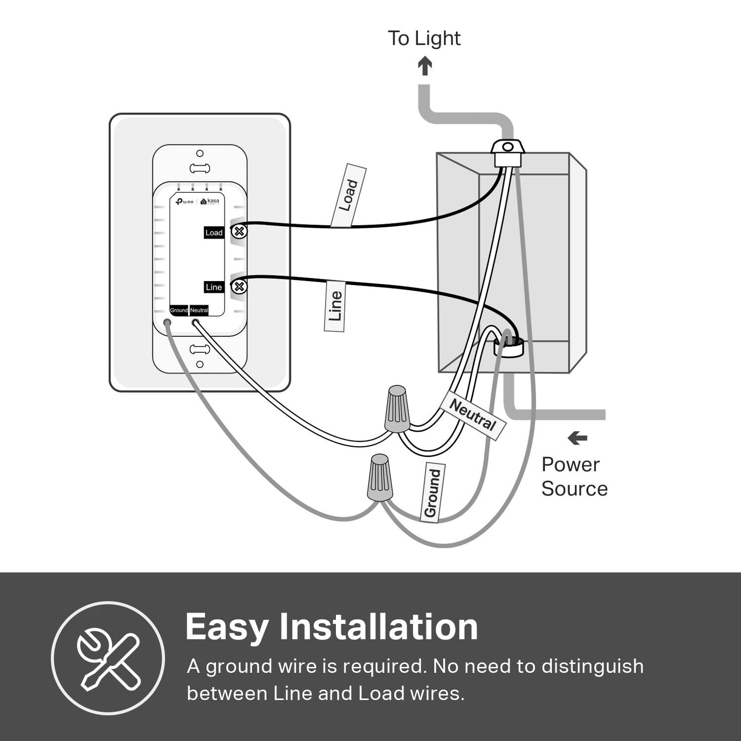Kasa Smart Dimmer Switch HS220-LA, Light Almond, Single Pole, Needs Neutral Wire, 2.4GHz Wi-Fi Light Switch Compatible with Alexa and Google Home, UL Certified, No Hub Required