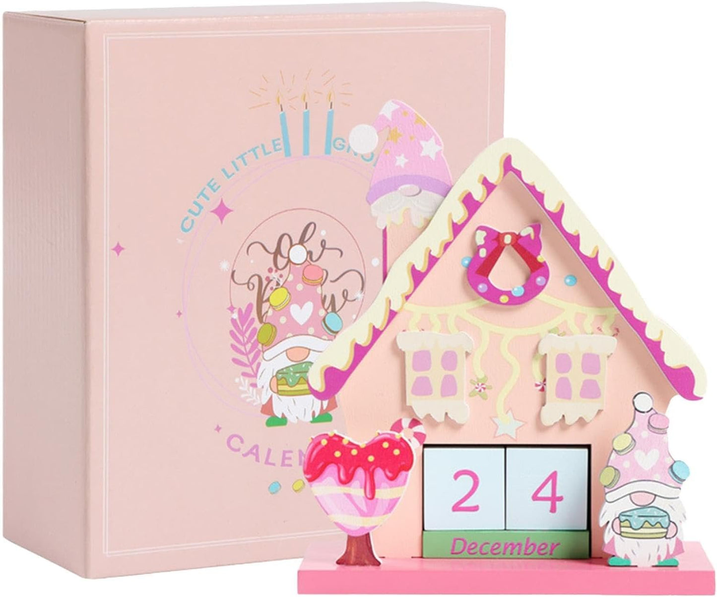 Christmas Calendar Christmas Countdown Blocks Decorative Home Party Decor