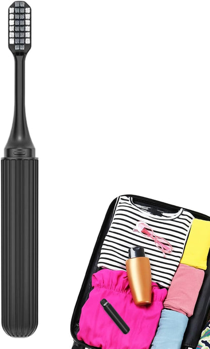 Portable Toothbrush, Foldable Travel Brush, Hygienic Soft Bristles, 0.79x0.79x6.77in, Compact Folding Design, Ideal for Adults, Kids, Sensitive Gums, Braces Care, Hotel, Bathroom