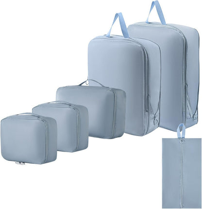 Mllepjdh 6Pcs Convenient Luggage Organizers Set Practical Nylon Packing Cubes Bags Efficient Luggage Organization Pouches