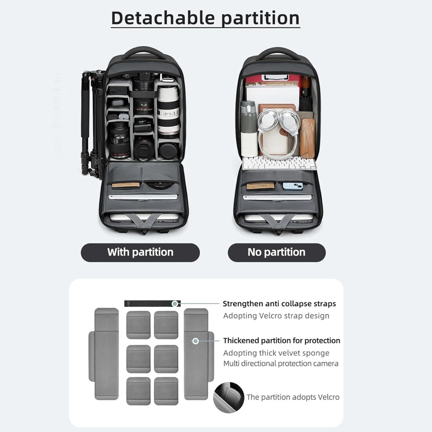 Camera Gear Backpack, Photography Travel Bag, Camera Carrying Bag, Mirror Camera Bag, Large Camera Backpack, DSLR Gear Bag, Outdoor Camera Backpack, Lens Storage Bag, Camera Travel Case, Camera Ge,,