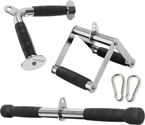 POWER GUIDANCE Triceps Pull Down Attachment, Cable Machine Accessories for Home Gym, LAT Pull Down Attachments - Triceps Rope, LAT Pull Down Bar