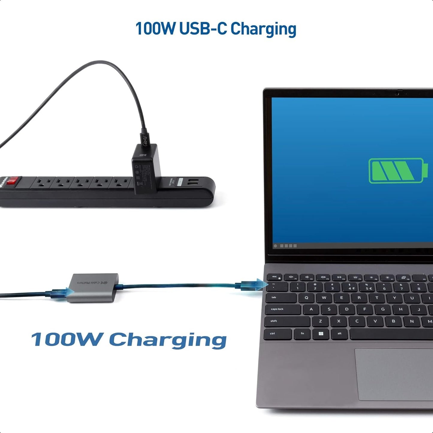Cable Matters USB C to Ethernet Adapter 2.5 Gigabit with Charging 100W, USB C Hub 2.5gb Ethernet (2.5gbps Ethernet Port) - Compatible with MacBook Pro, iPad Pro, XPS, Microsoft Surface Pro