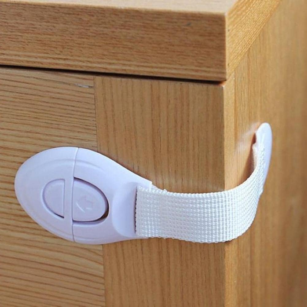 ZogeeZ Child Proof Cabinet Locks (10 Pack) Baby Proofing for Oven, Refrigerator, Cabinets, Drawers, Door, Toilet Lock, Extra Strong Kids Safety Adhesive - No Screws - 8"
