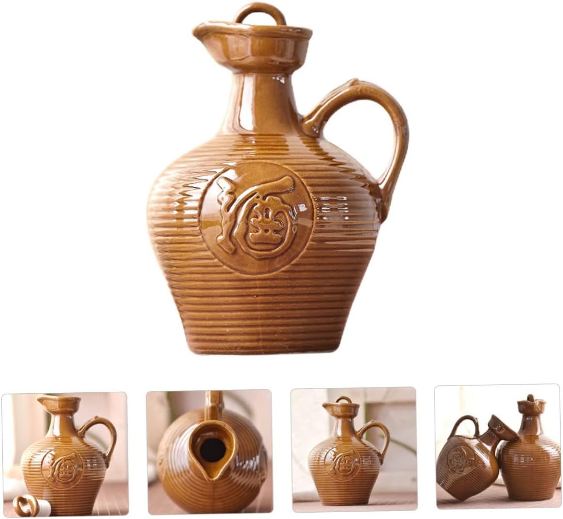 GALPADA caraffa Gadget casa oggettistica casa boracce Borraccia Stich boraccia Smalto retrò Moderno Porcellana brocche brocca di Vino Portatile bollitore per Vino Domestico Ceramica