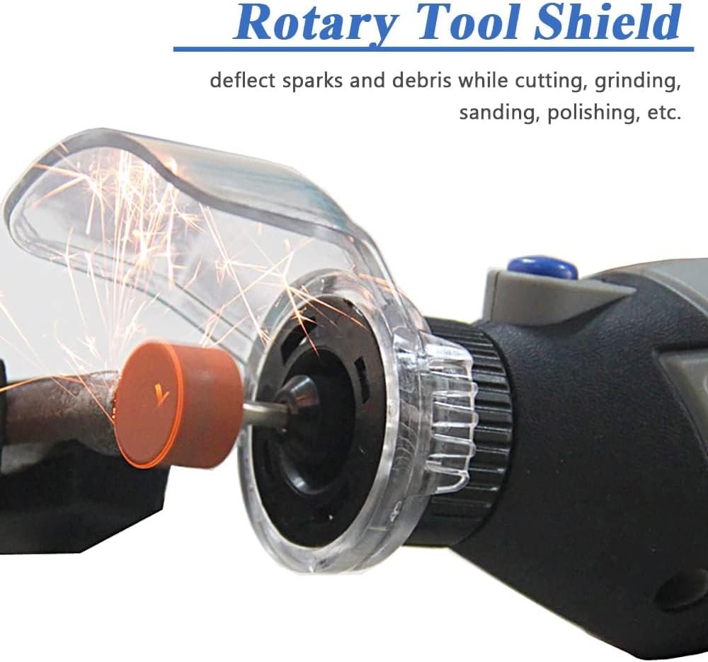 Eyech 4Pcs Rotary Tool Shield Attachment Accessories for Electric Grinder, Grinder Cover Drill Guard Case, Safety Electric Drill Protective Cover for Protect Metal Polishing Cutting Wheel