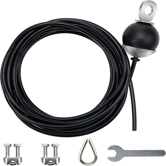 Fitness Pulley Cable 196 in, Adjustable Home Gym Cable Replacement, Heavy Duty Pulley Fitness Cable System, Steel Wire Rope for Cable Machine Accessories, Gym Equipment Fitness Exercise Attachment