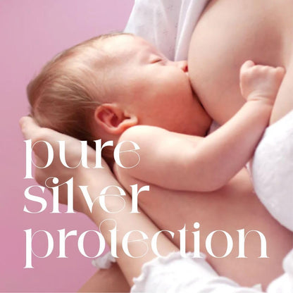 BoobyBuds The Original Silver Nursing Cups 999 Silver - Nipple Shields for Nursing Newborns - 100% Pure 999 Silver - Universal Fit - Soothe and Protect Sore Nipples - Essential for Breastfeeding Mothers (999 Silver XL Silicone Rings)