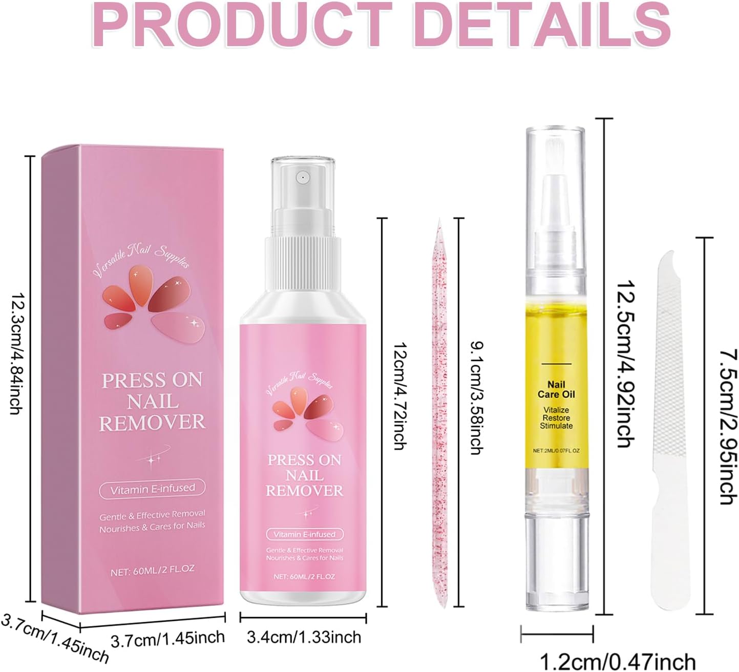 Nail Care Oil and Nail Remover, Nail Remover and Nail Oil for Nail Care, Remove Gel Nails Easily, Smoothes and Strengthens Nourishing Nails