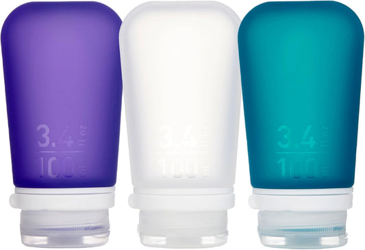 humangear Gotoob+ Silicone Travel Bottle with Locking Cap, 3-Pack, Large (3.4oz)
