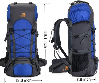 Bseash 60L Internal Frame Hiking Camping Backpack with Rain Cover, Outdoor Sport Travel Daypack for Climbing Touring