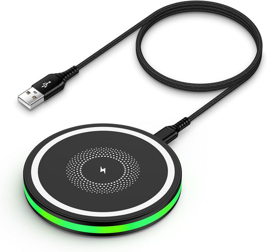 Wireless Charger for Samsung Android Fast Wireless Phone Charger Charging Pad Wireless Fast Charger for Samsung Galaxy S25 Ultra S25 Plus S25 S24 S23 S22 S21 S20 S10,iPhone 16 Pro Max Plus 15 14 13 12