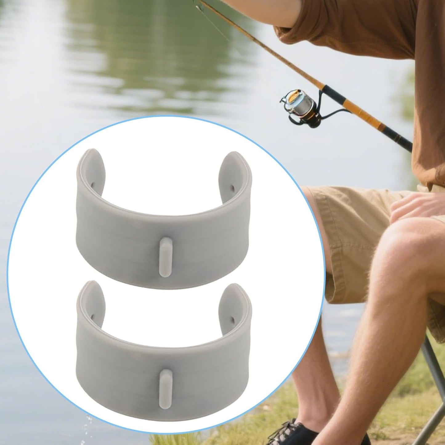 Bsbkoj Fishing Reel Lines Keeper, High-Elastic Spool Cup, 83 mm /3,27 pollici 34 mm/1,34 pollici Protector, Stretch-Fit Cover, 2 Set, for Travel, Outdoor Trips, Anglers Gear, Water Drop Fishing