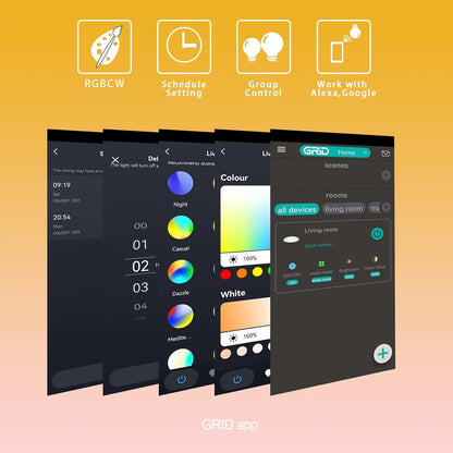 7Pandas Smart WiFi LED Recessed Downlight 90mm Cutout Ceiling Light Dimmable Color Changeable 2.4Ghz Only, Compatible with Alexa, Google Home No Hub Required (4 Pack)