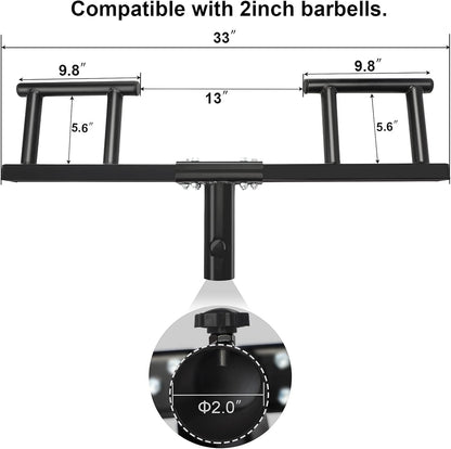 BRTGYM Viking Press Landmine Handle Attachment,for 2 inch Olympic Barbell, Heavy Iron Made Home Gym Equipment for Deadlift Squat Row Press Workout