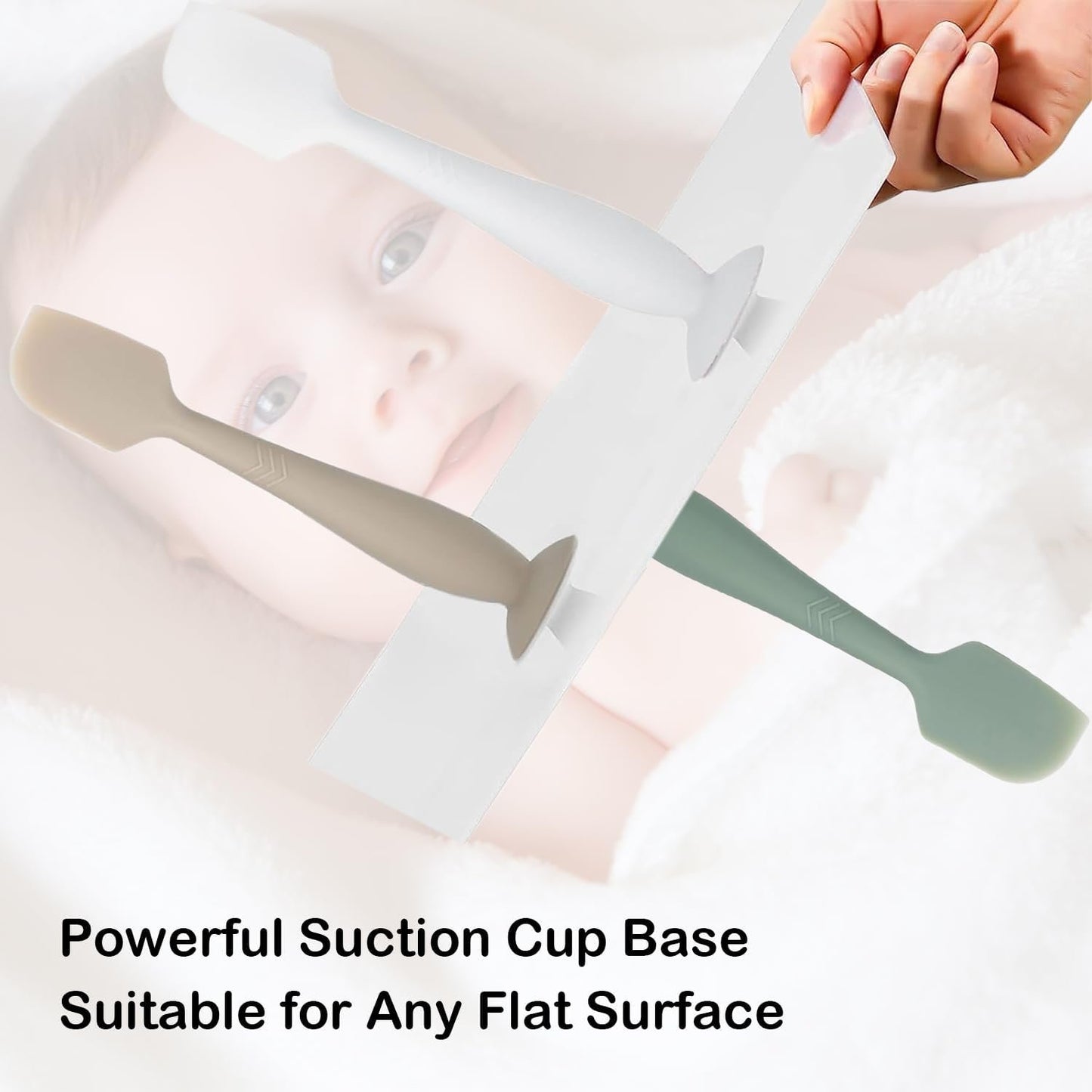 2 Pack Baby Diaper Cream Spatula - Baby Diaper Rash Cream Applicator for Butt Paste Diaper Cream - Diaper Cream Brush for Newborn Baby Essentials (Brown)