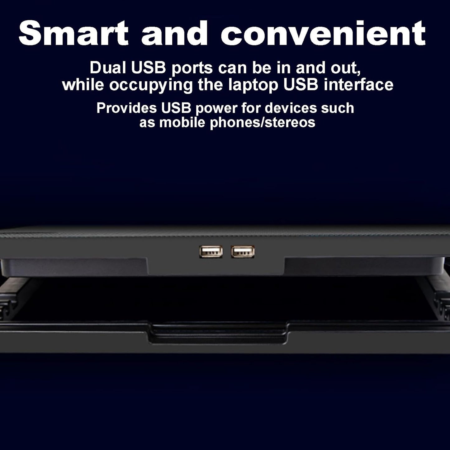 Laptop Stand with Fan, Notebook Cooler Pad, Laptop Cooling Pad, Computer Cooler Stand, 15.6 Inch Laptop Stand, Silent Cooling Pad, Stable Laptop Cooling Holder, Cooling Pad for Overheating