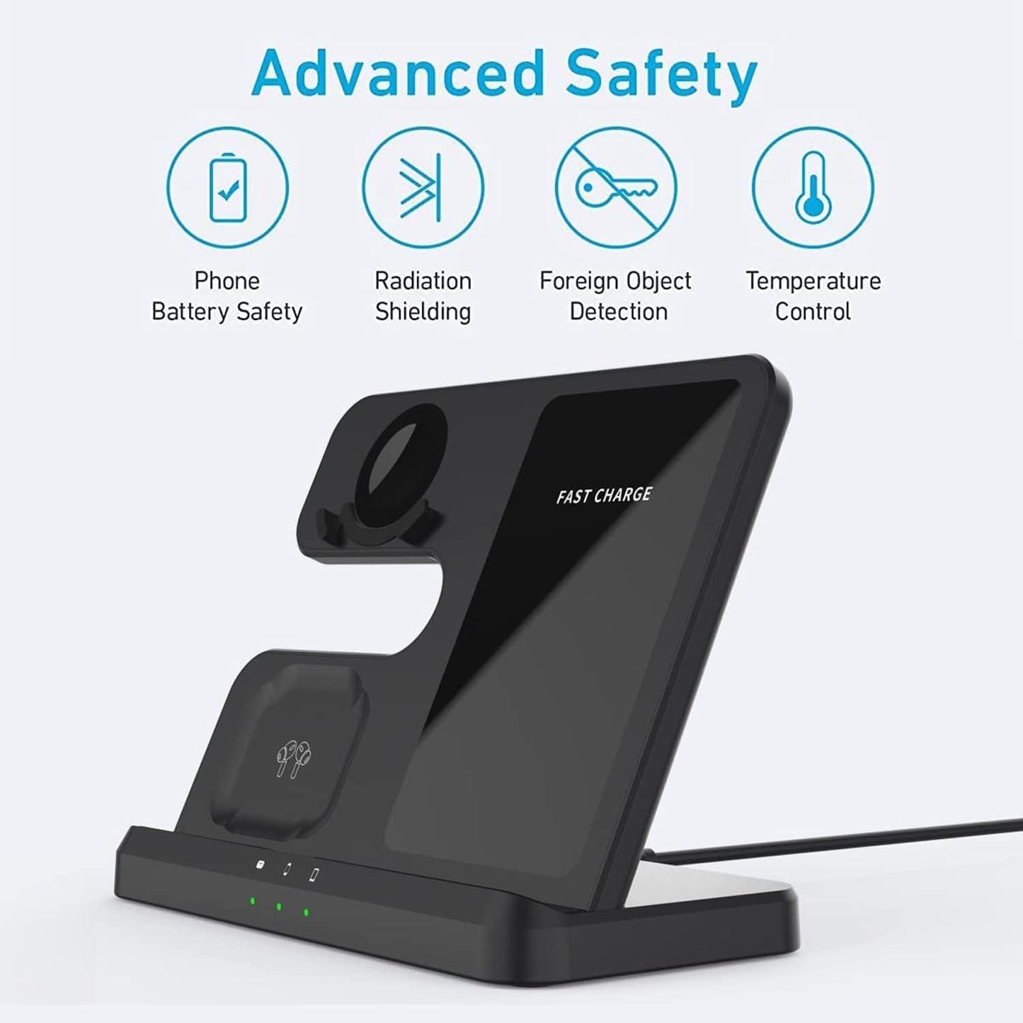 DGBAY Wireless Charging Station 3 in 1 for Samsung, Wireless Charger for Galaxy S25 S24 Ultra S23 S22 S21+ S20 S10 Note 20, Z Flip Fold 6,5,4 3,Galaxy Watch 7/6/5 Pro/4/3/Active 2,Buds 2