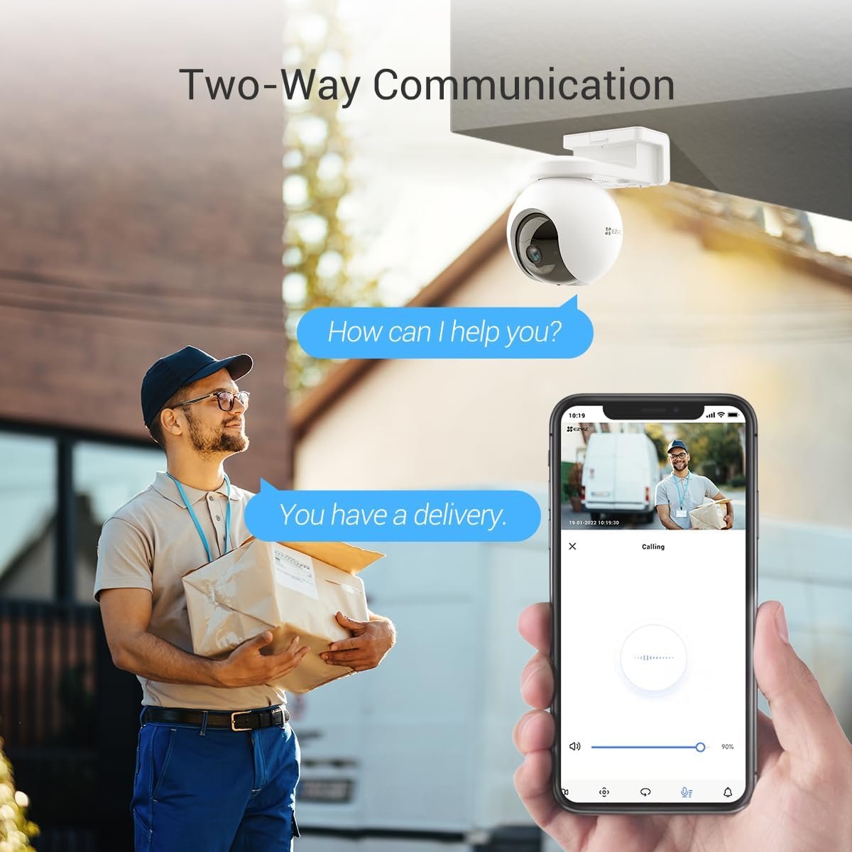 EZVIZ 2K Outdoor Security Camera Wireless, Solar Security Camera, 360 PT WiFi Camera, 210 Days Battery Life, 15M Color Night Vision, 2-Way Talk, AI Human Detection, Waterproof (CB8 3MP)