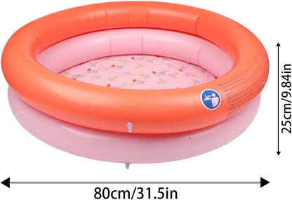 Dog Pool, Folding Tub, 31.5x31.5x9.84 Inch Foldable Bathtub & Inflatable Rim, Portable Pet Basin Design for Outdoor Backyard Use, Ideal Washing Spot to Puppies Small Medium Indoors