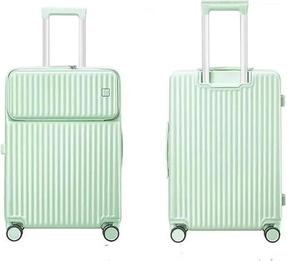 Suitcase Luggage Resistant Hard Luggage Aluminum Frame Carry On Luggage Security Lock Suitcase Carry-on Suitcase (Color : Pink, Size : 28in)