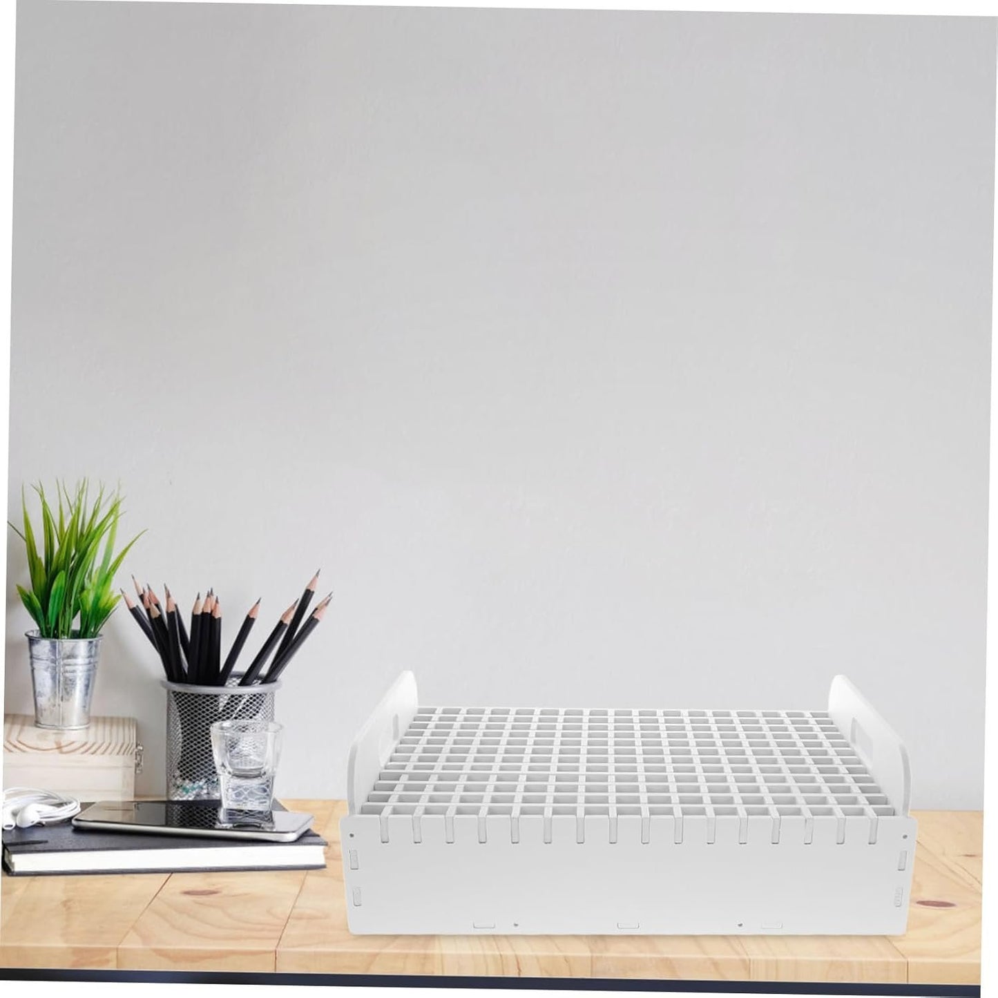 DOITOOL Multifunctional Marker Organizer for Desk Art Pen Holder Classroom Storage Rack Stylish and Durable Design for Young Artists and Workspace Organization