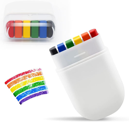 Rainbow Pride Flag Face Paint - Gay Pride Rainbow Stripe Fan Brush Stick, Face and Body Paint for Gay Pride Parade, Pride Month Celebrations, Cosplay, Party, and Halloween Makeup (1 Pack)