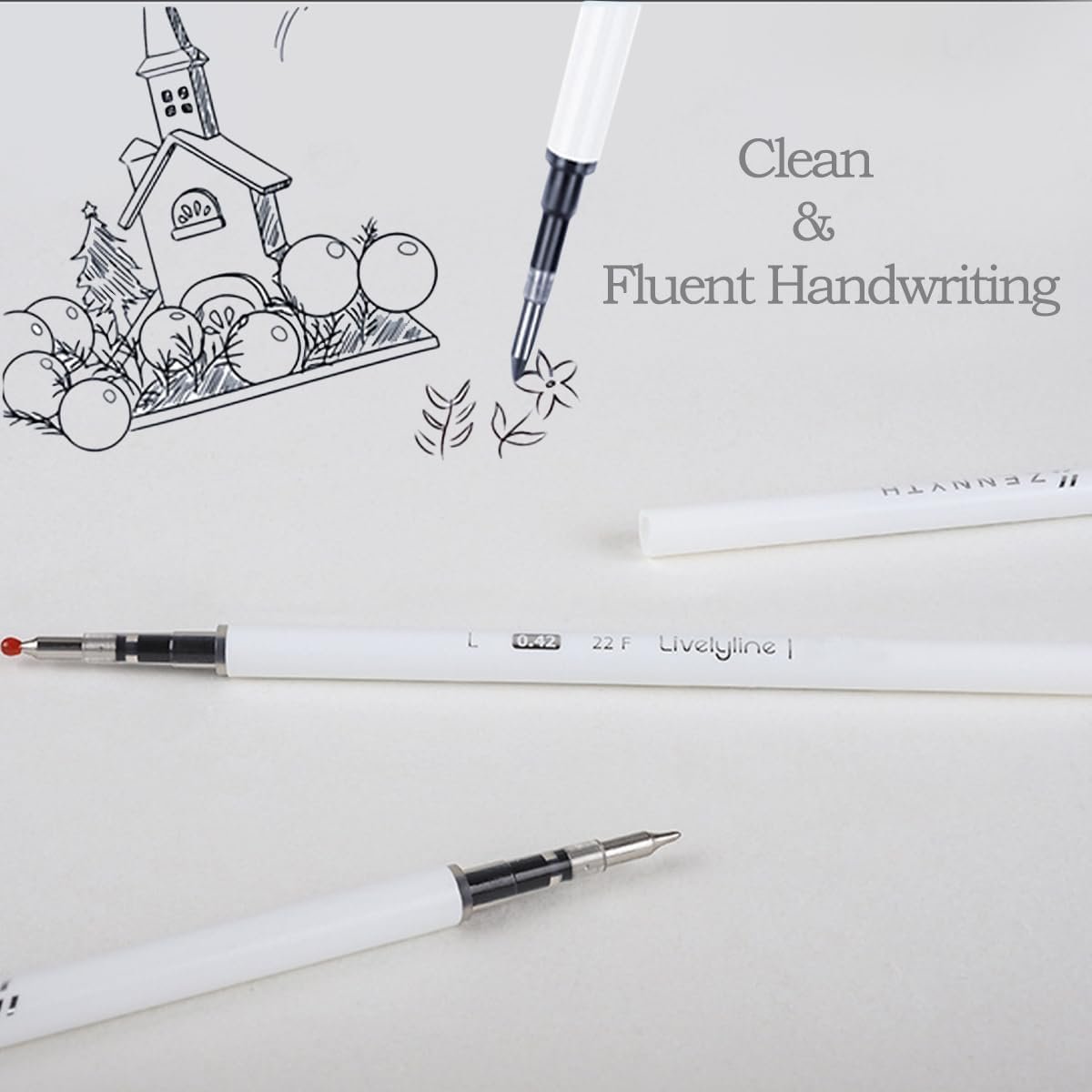 5 PCS Quick Dry Ink Pens, Pens Fine Point Smooth Writing Journal Pens, Aesthetic Retractable 0.5mm Black Ink, Cute Pen for Writing Note Taking Journaling, School Office Supplies Gifts (Retro)