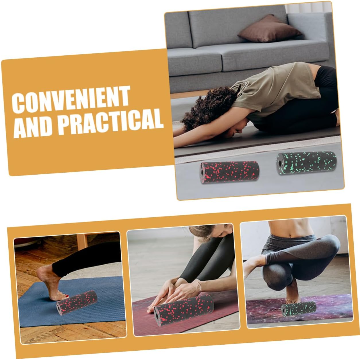 TOYANDONA 4 Pezzi Mini Colonna Yoga Colonna a Rulli Massaggiante in Sughero Del Corpo Per Massaggio Muscolare Massaggio a Colonna Di Yoga Creativo Epp